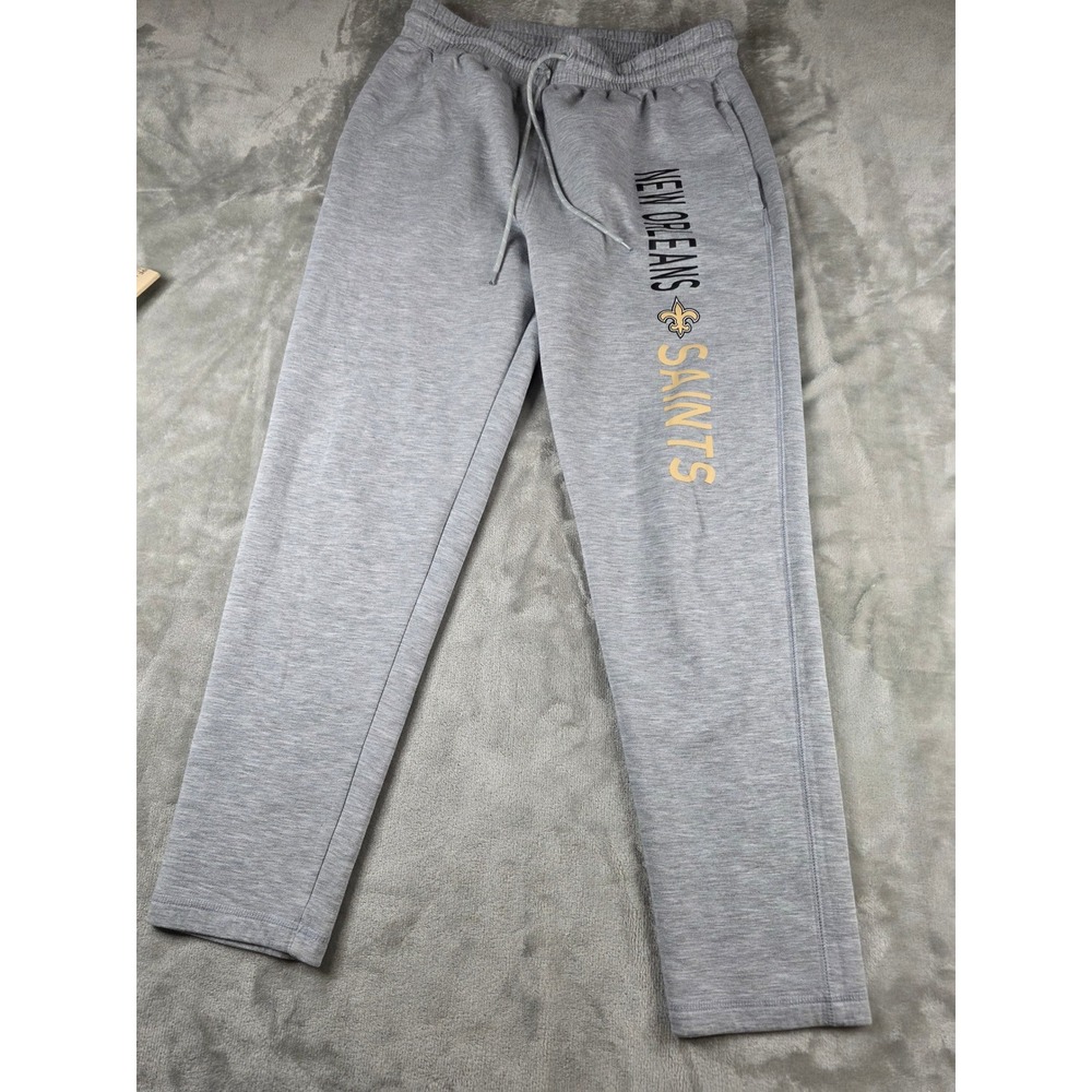 NFL Team Apparel Sweatpants Women Large Gray New Orleans Saints Joggers